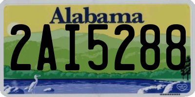 AL license plate 2AI5288