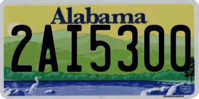 AL license plate 2AI5300