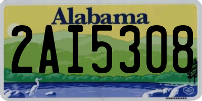 AL license plate 2AI5308