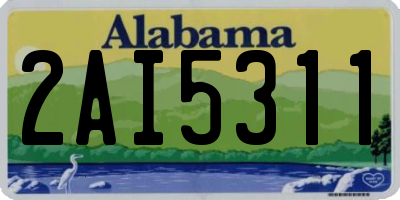 AL license plate 2AI5311
