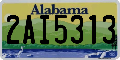 AL license plate 2AI5313