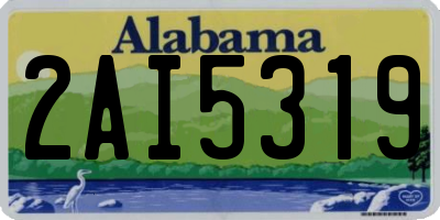 AL license plate 2AI5319