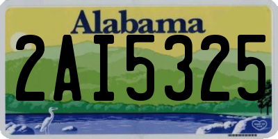 AL license plate 2AI5325