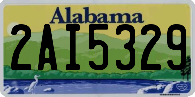 AL license plate 2AI5329