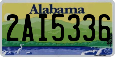 AL license plate 2AI5336