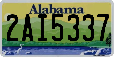 AL license plate 2AI5337