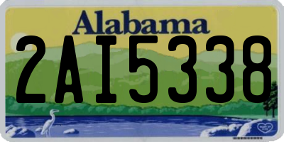 AL license plate 2AI5338