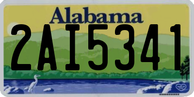 AL license plate 2AI5341