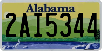 AL license plate 2AI5344