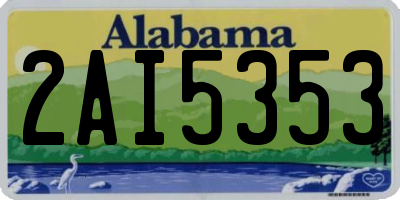 AL license plate 2AI5353