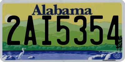 AL license plate 2AI5354