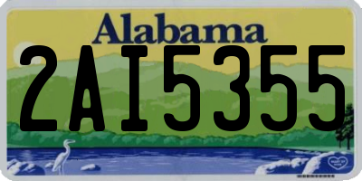 AL license plate 2AI5355