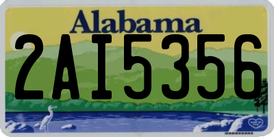 AL license plate 2AI5356