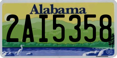 AL license plate 2AI5358