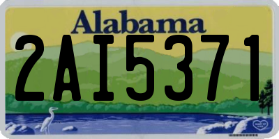 AL license plate 2AI5371