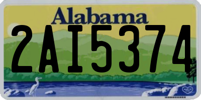 AL license plate 2AI5374
