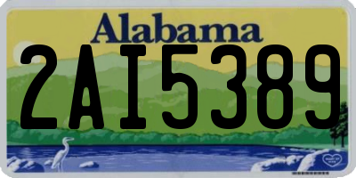 AL license plate 2AI5389
