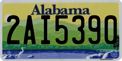 AL license plate 2AI5390