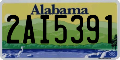 AL license plate 2AI5391