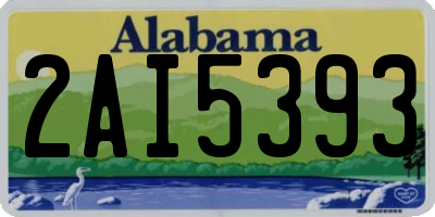 AL license plate 2AI5393