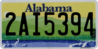 AL license plate 2AI5394