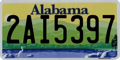 AL license plate 2AI5397