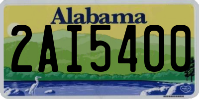 AL license plate 2AI5400