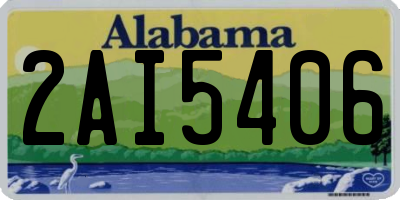 AL license plate 2AI5406