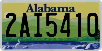 AL license plate 2AI5410