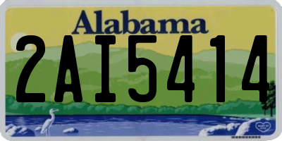 AL license plate 2AI5414