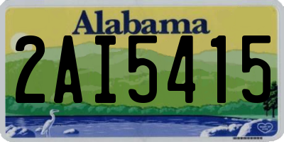 AL license plate 2AI5415