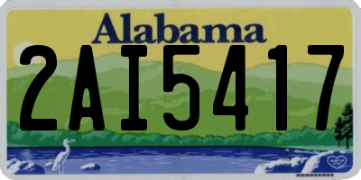 AL license plate 2AI5417