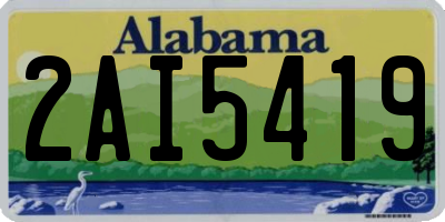 AL license plate 2AI5419