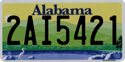 AL license plate 2AI5421