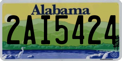 AL license plate 2AI5424