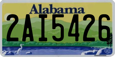AL license plate 2AI5426