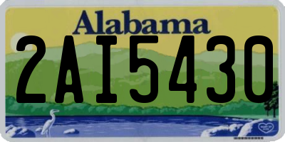 AL license plate 2AI5430