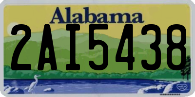 AL license plate 2AI5438