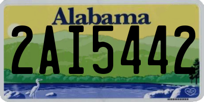 AL license plate 2AI5442