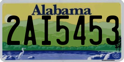 AL license plate 2AI5453