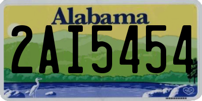 AL license plate 2AI5454