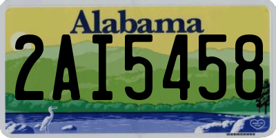 AL license plate 2AI5458