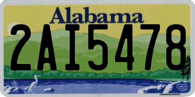 AL license plate 2AI5478