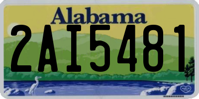 AL license plate 2AI5481
