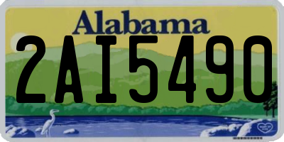 AL license plate 2AI5490