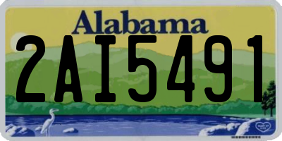 AL license plate 2AI5491