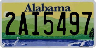 AL license plate 2AI5497