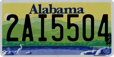AL license plate 2AI5504