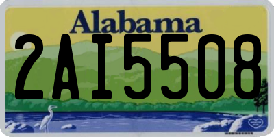 AL license plate 2AI5508