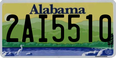 AL license plate 2AI5510